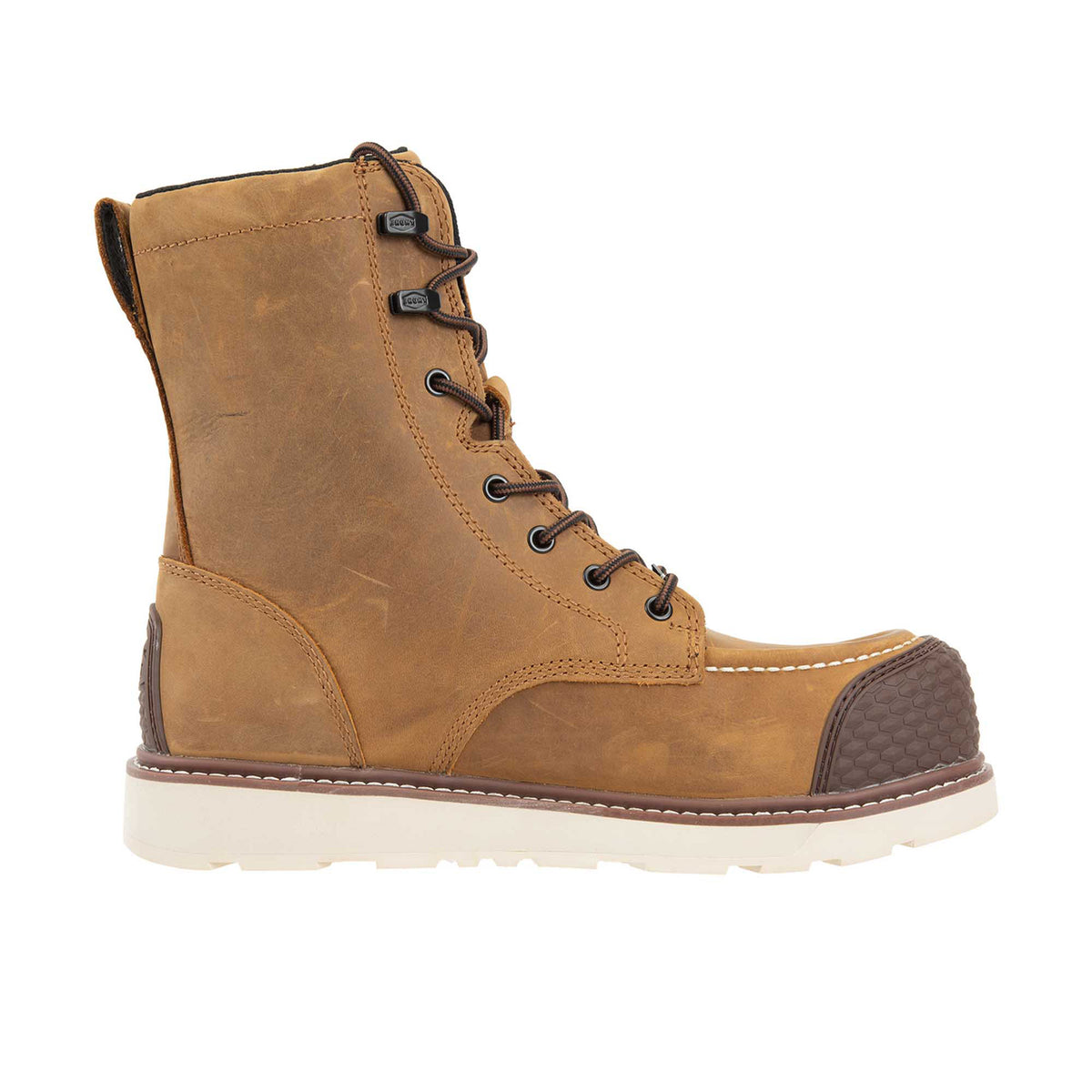 BRUNT Men's The Marin 8" BRUNT Toe Waterproof Comp Toe Work Boot Work Boots BRUNT Brown 10 D/2E