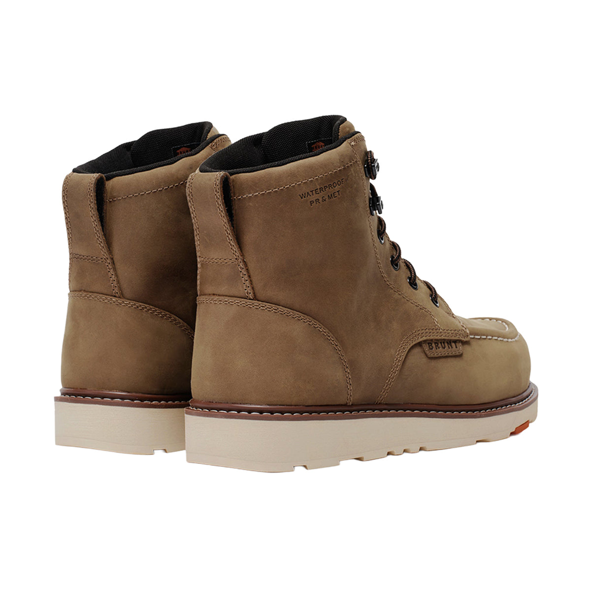 BRUNT Men's The Marin Metguard Puncture Resistant Waterproof Comp Toe Work Boot Work Boots BRUNT
