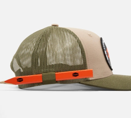 BRUNT Men's Curved Brim Patch Logo Mesh Snapback Cap Hats & Caps BRUNT