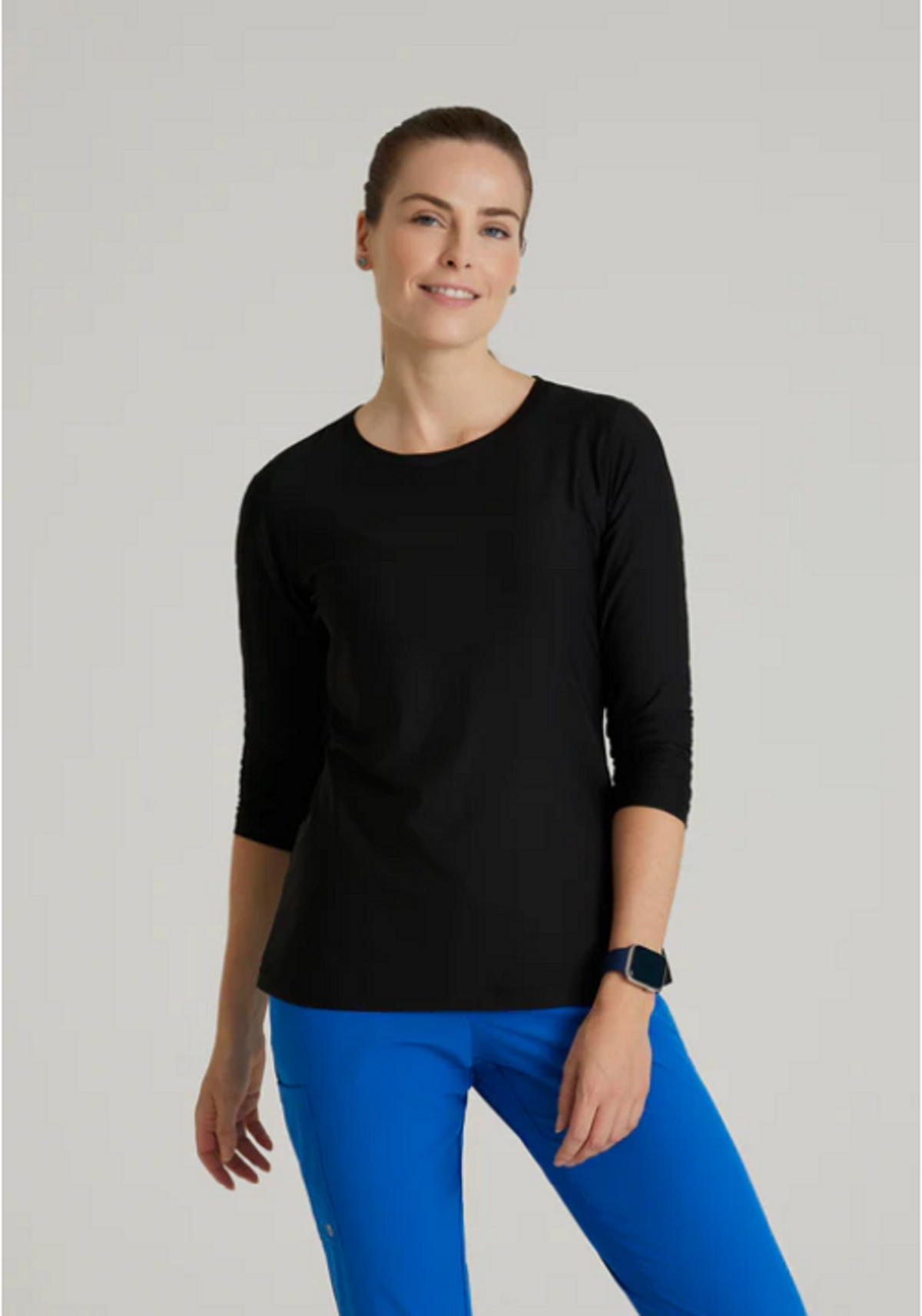 Barco Women's Accelerate Underscrub Long Sleeve T-Shirt Scrubs Barco Black 2XL Reg