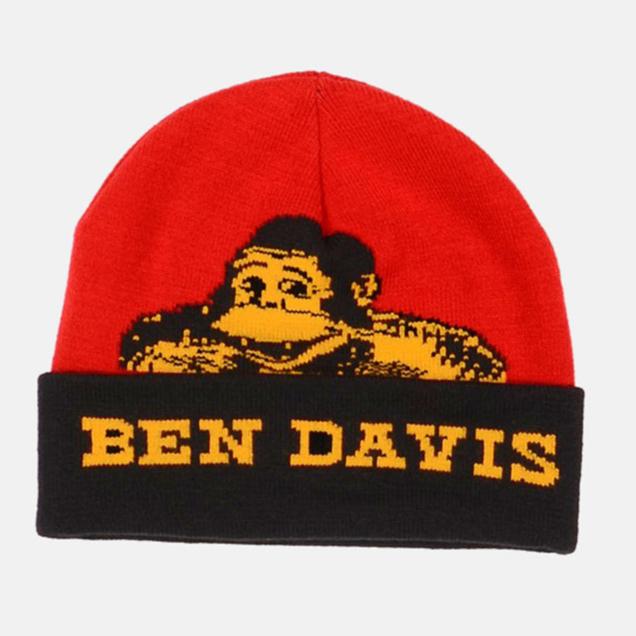 Ben Davis Cuffed Knit Logo Patch Beanie Hats & Caps Ben Davis Multi OS
