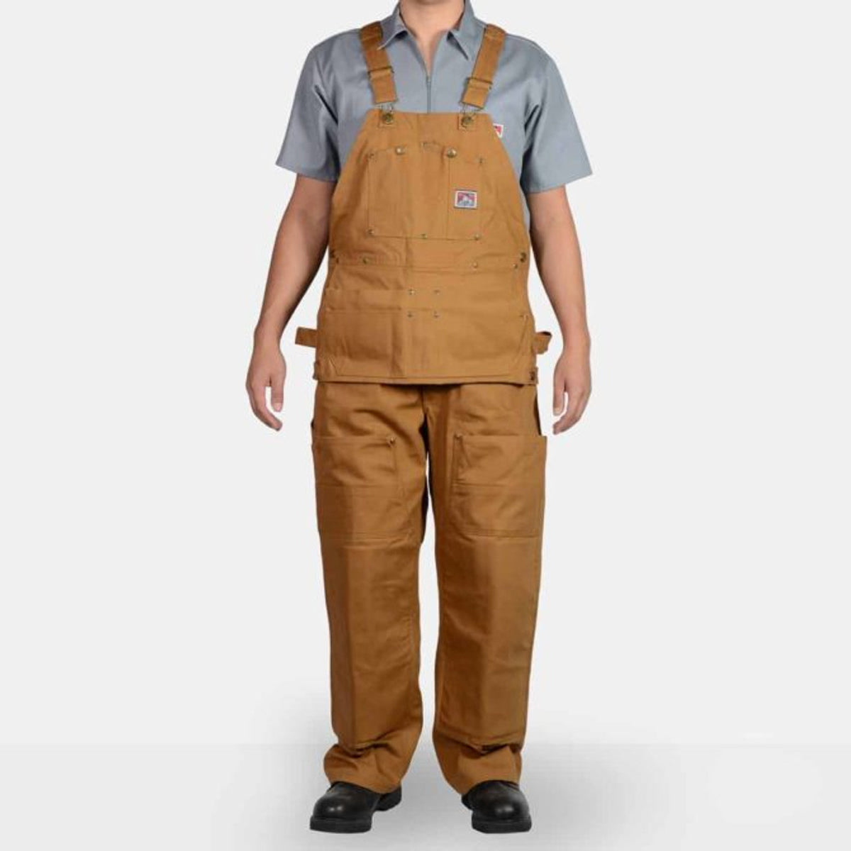 Ben Davis Men's Carpenter Overall Bibs & Overalls Ben Davis Brown Duck 32 30 Inseam