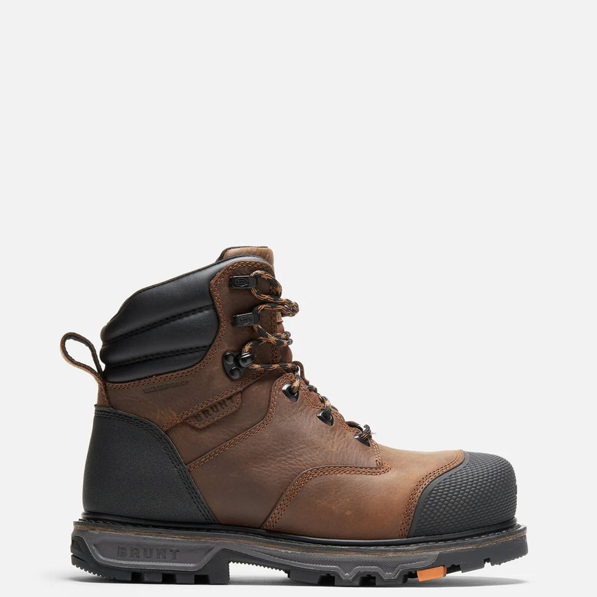 BRUNT Men's The Mulder Welted 6" Waterproof EH Comp Toe Work Boot Work Boots BRUNT Brown 10 D/2E