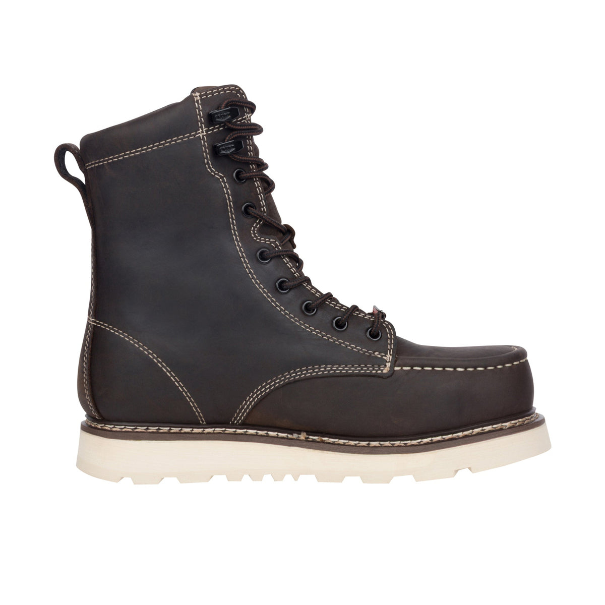 BRUNT Men's The USA Marin 8" Welted Waterproof Comp Toe Work Boot Work Boots BRUNT Dark Brown 10 D/2E