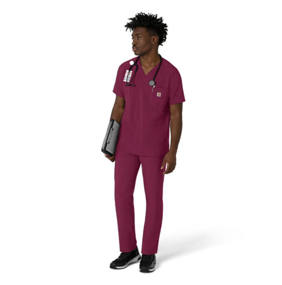 Carhartt Men&#39;s Force Cross Flex V-Neck Scrub Top - Work World - Workwear, Work Boots, Safety Gear