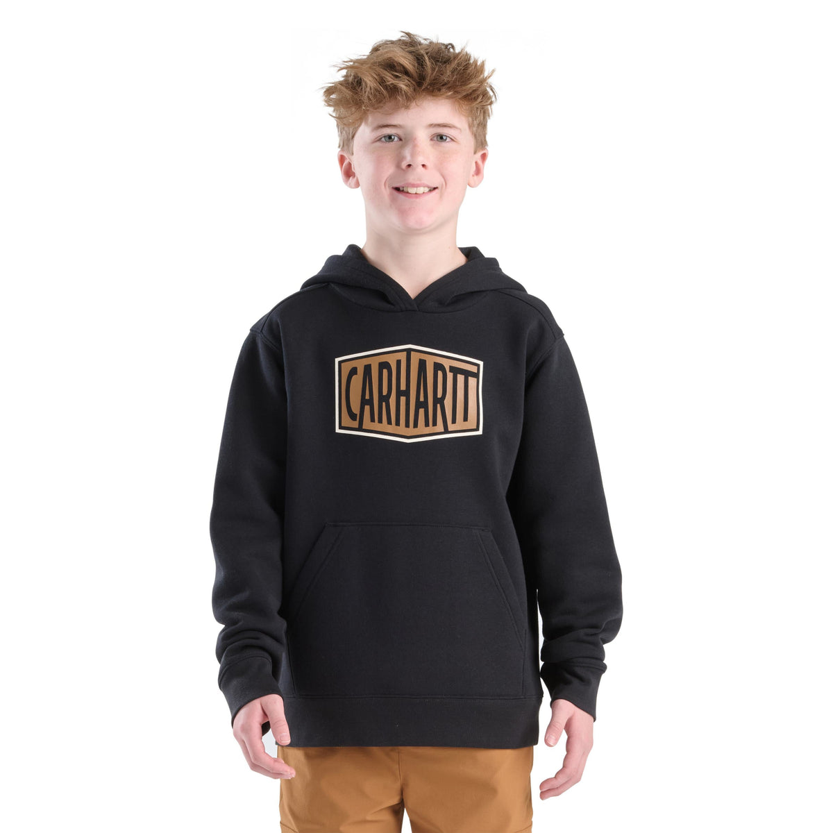 Carhartt Kids' Graphic Hooded Sweatshirt Sweatshirts & Hoodies Carhartt Caviar Black 4 Little Kid