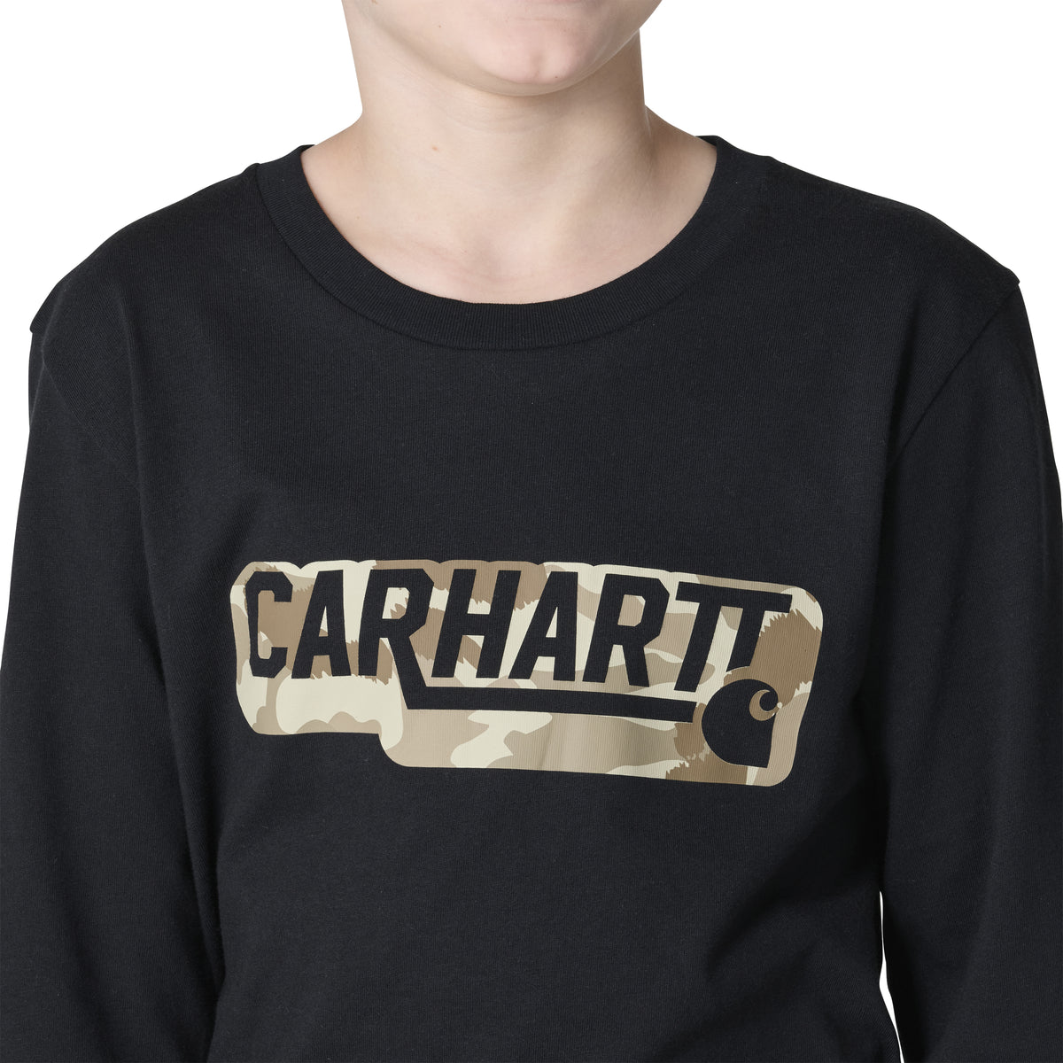 Carhartt Kids' Camo Logo Graphic Long Sleeve T-Shirt