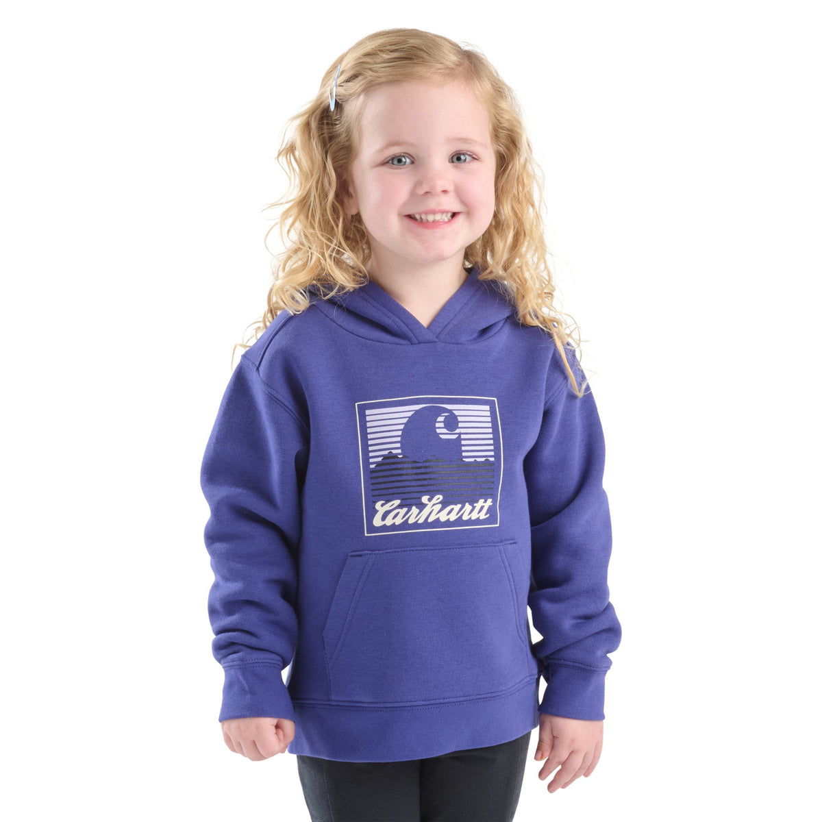 Carhartt Girls' Graphic Hooded Sweatshirt Sweatshirts & Hoodies Carhartt Navy Blue 2T Toddler