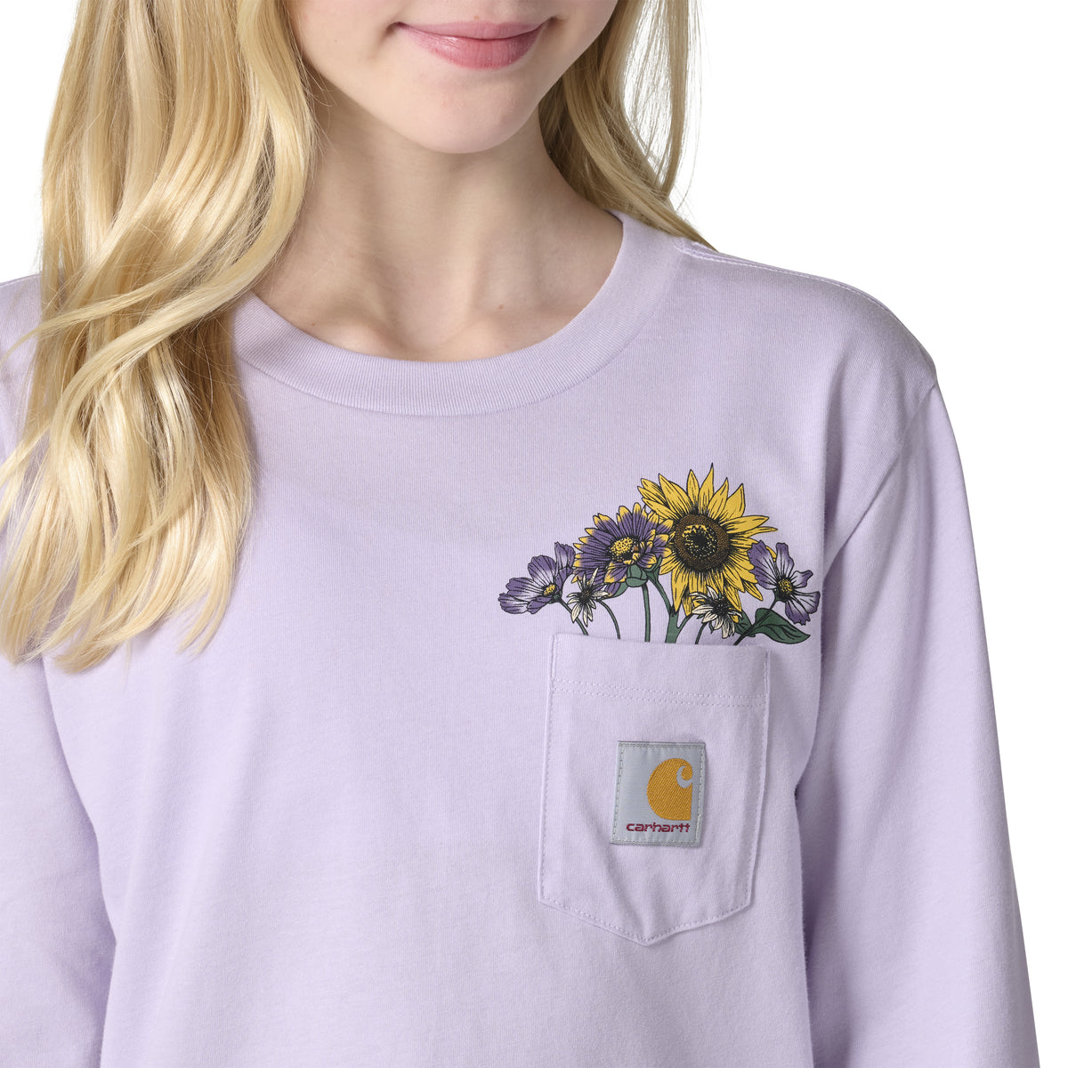 Carhartt Kids' Floral Pocket Long Sleeve T-Shirt