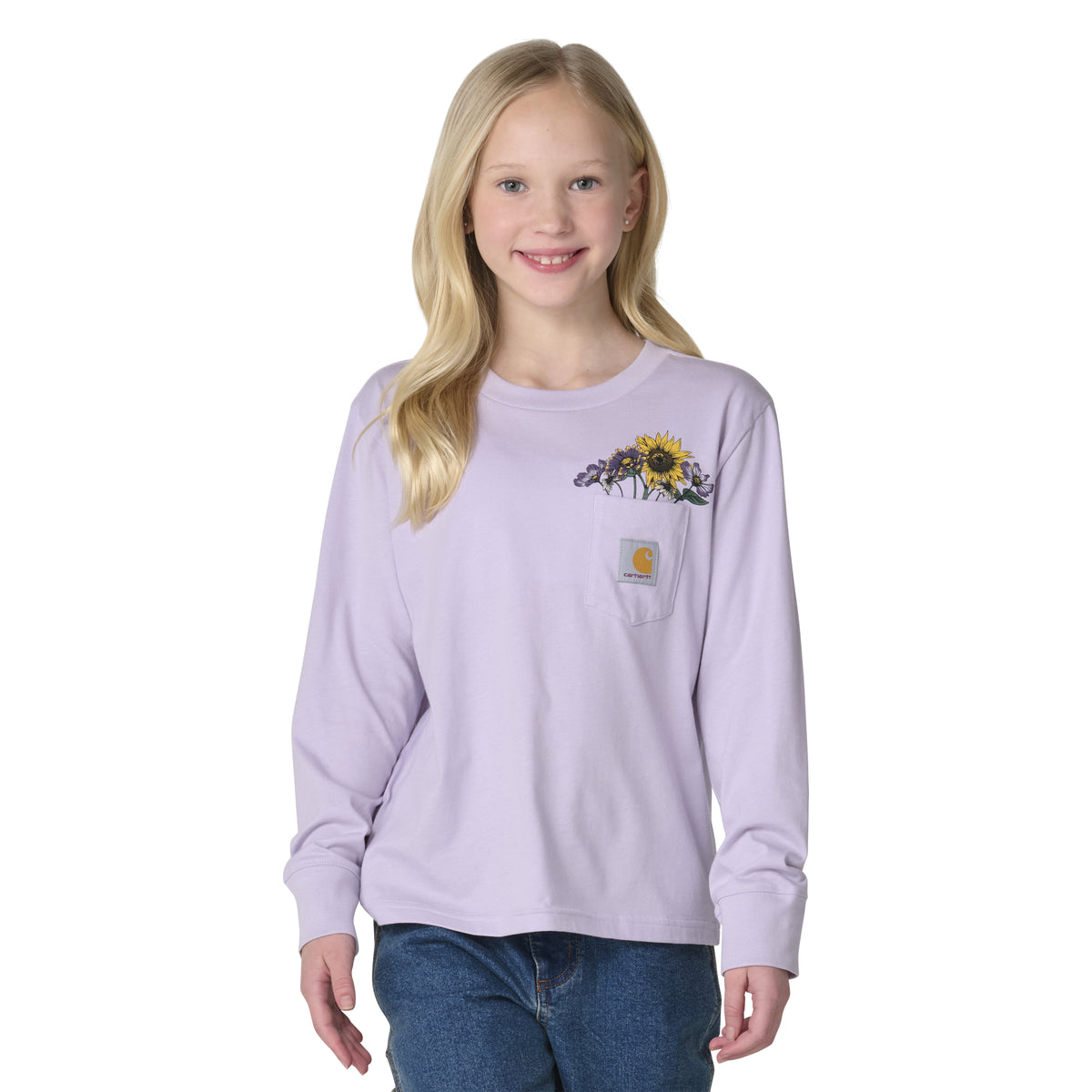 Carhartt Kids' Floral Pocket Long Sleeve T-Shirt