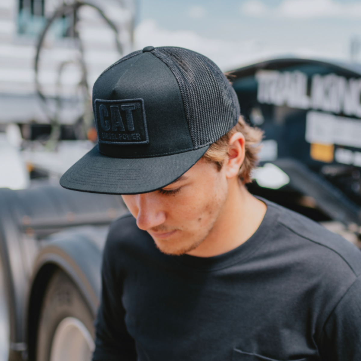 CAT Men's Diesel Power Flat Bill Cap Hats & Caps CAT