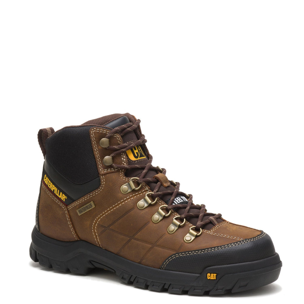 CAT Men's Threshold Waterproof EH 6" Steel Toe Boot Work Boots CAT