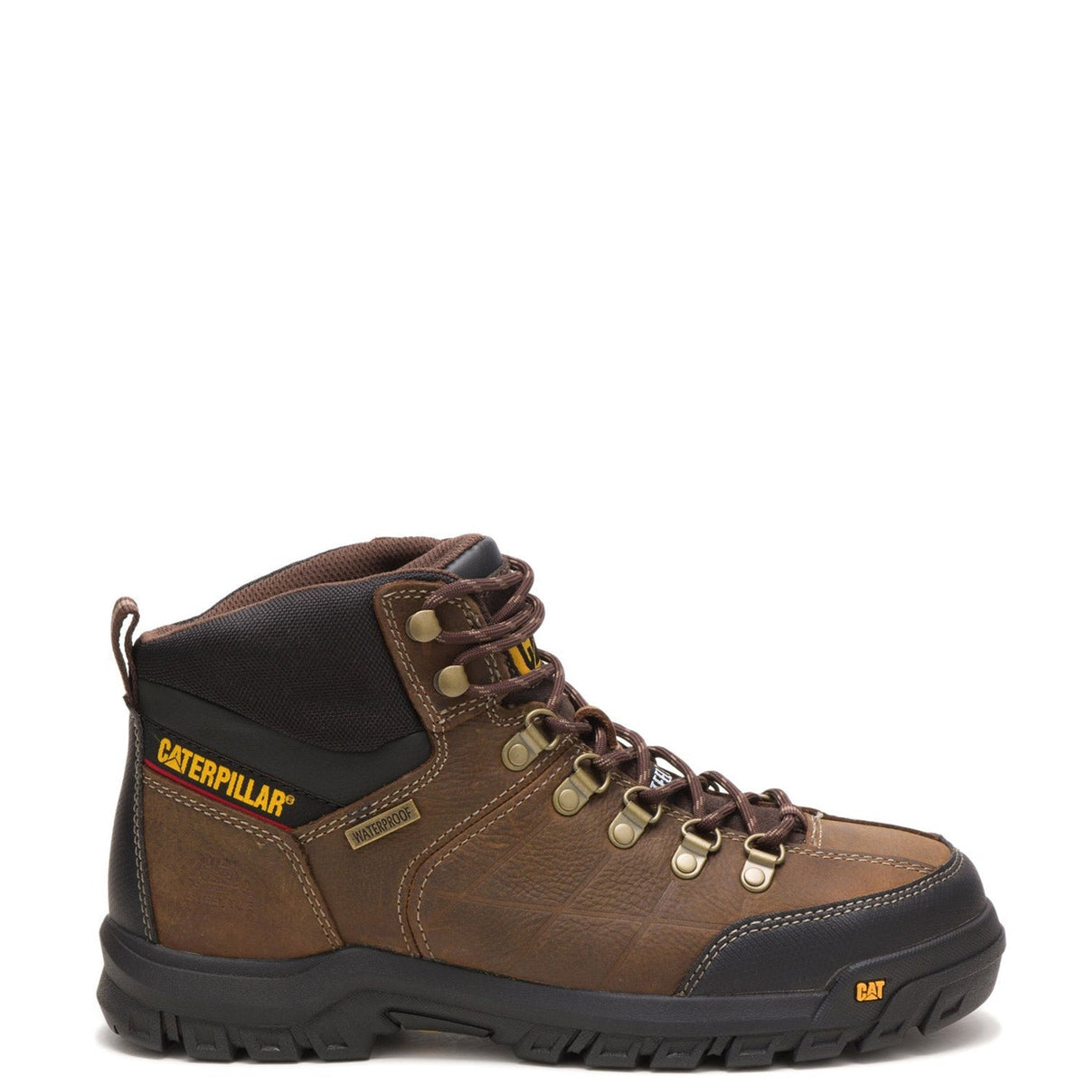 CAT Men's Threshold Waterproof EH 6" Steel Toe Boot Work Boots CAT Real Brown 10 M
