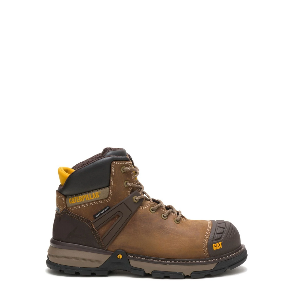CAT Men's Excavator Superlite 6" Waterproof EH Carbon Comp Toe Work Boot Work Boots CAT Dark Beige 10 M