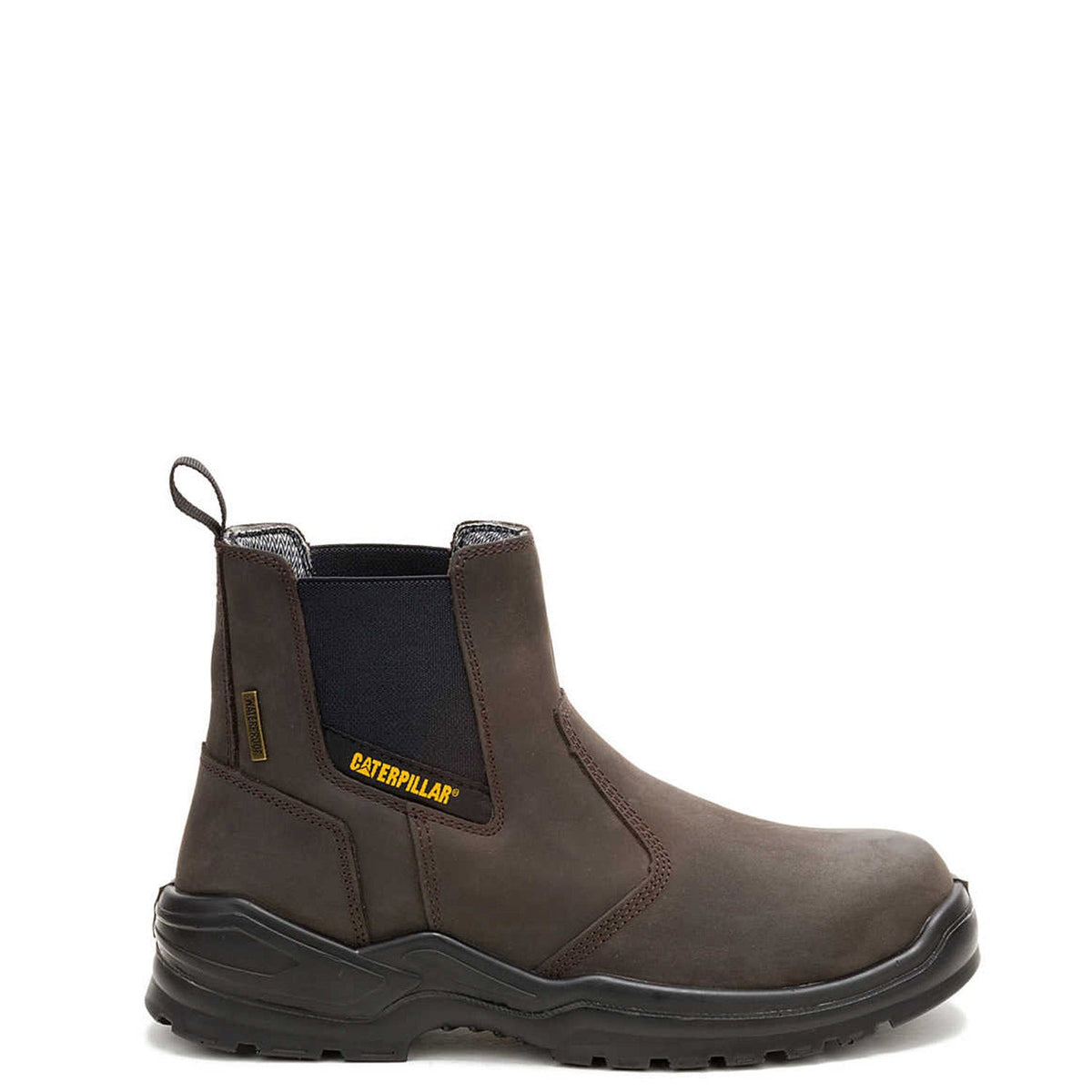 CAT Men's Striver 5" Waterproof Steel Toe Chelsea Boot Work Boots CAT Brown 10 M
