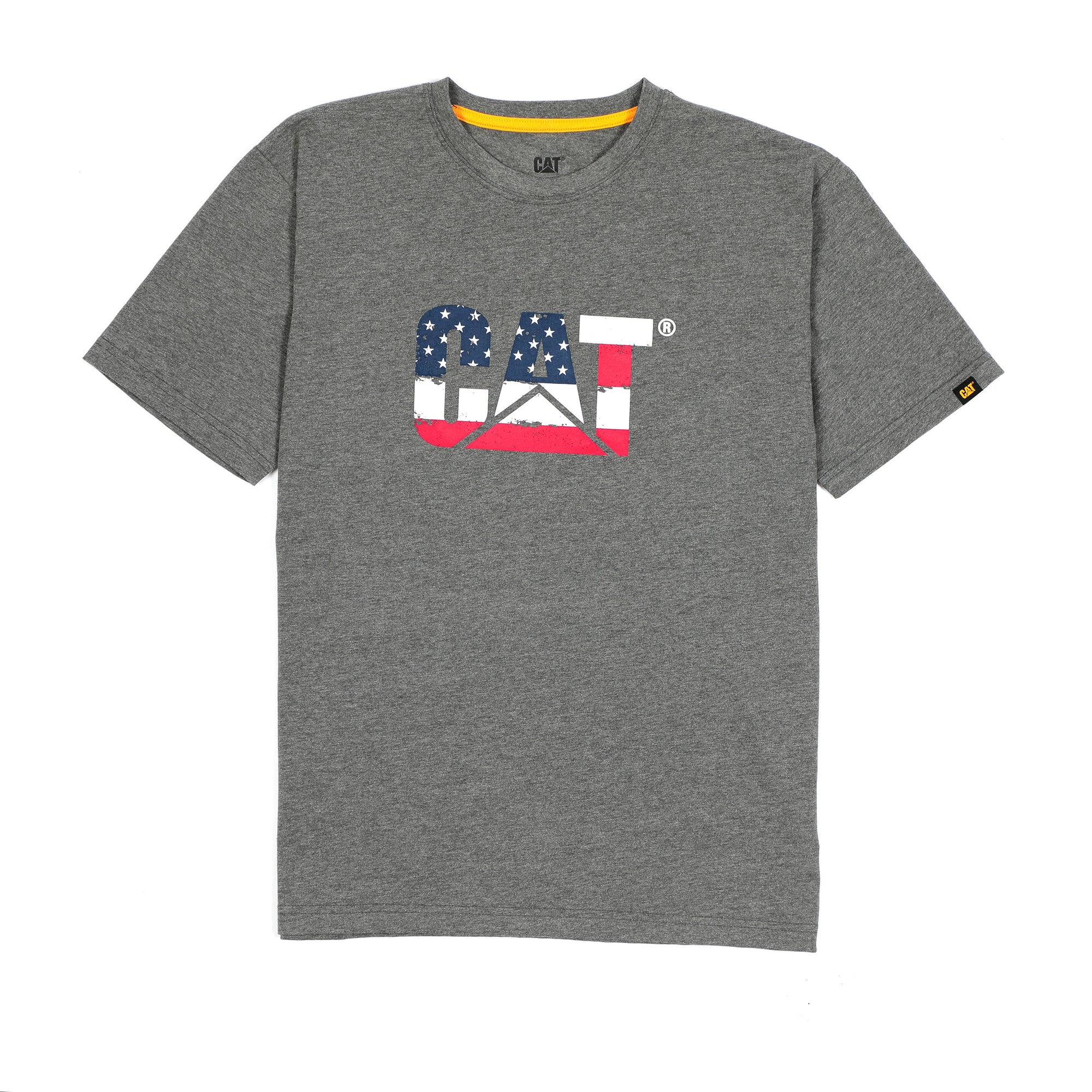 CAT 4th Of July American Flag Logo SS Tee - Work World - Workwear, Work Boots, Safety Gear