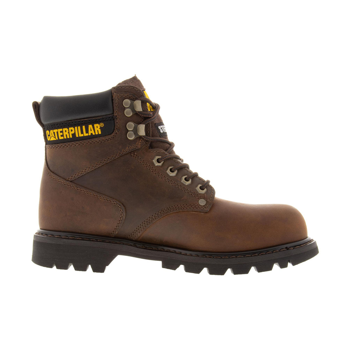 CAT Men's Second Shift Steel Toe Work Boot Work Boots CAT Dark Brown 10 M