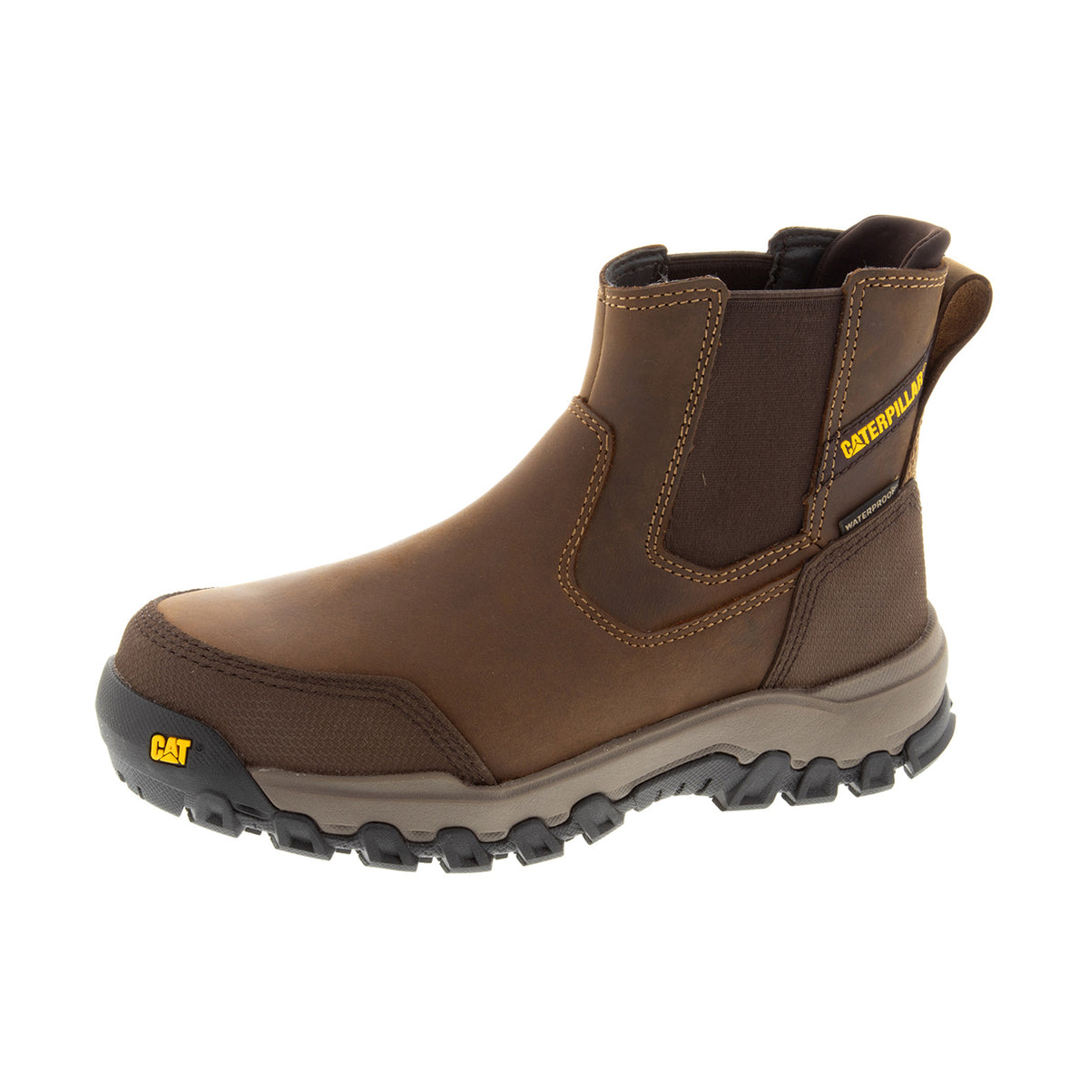 CAT Men's Threshold Rebound Chelsea Waterproof Steel Toe Work Boot Work Boots CAT