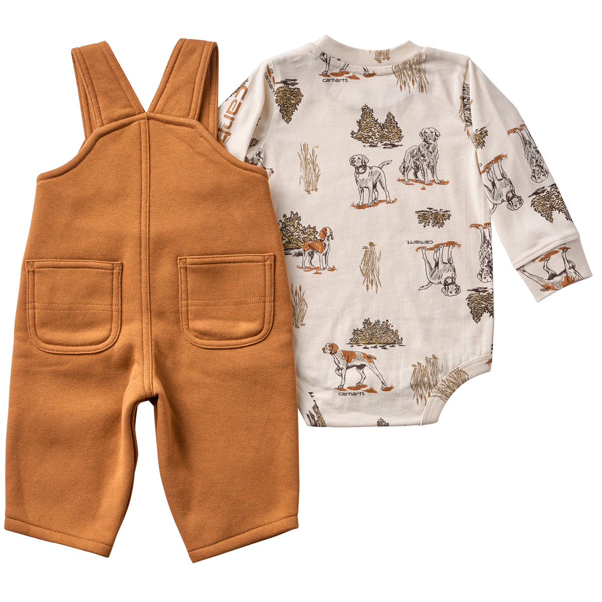 Carhartt Infant Long Sleeve Bodysuit & Fleece Overall Set