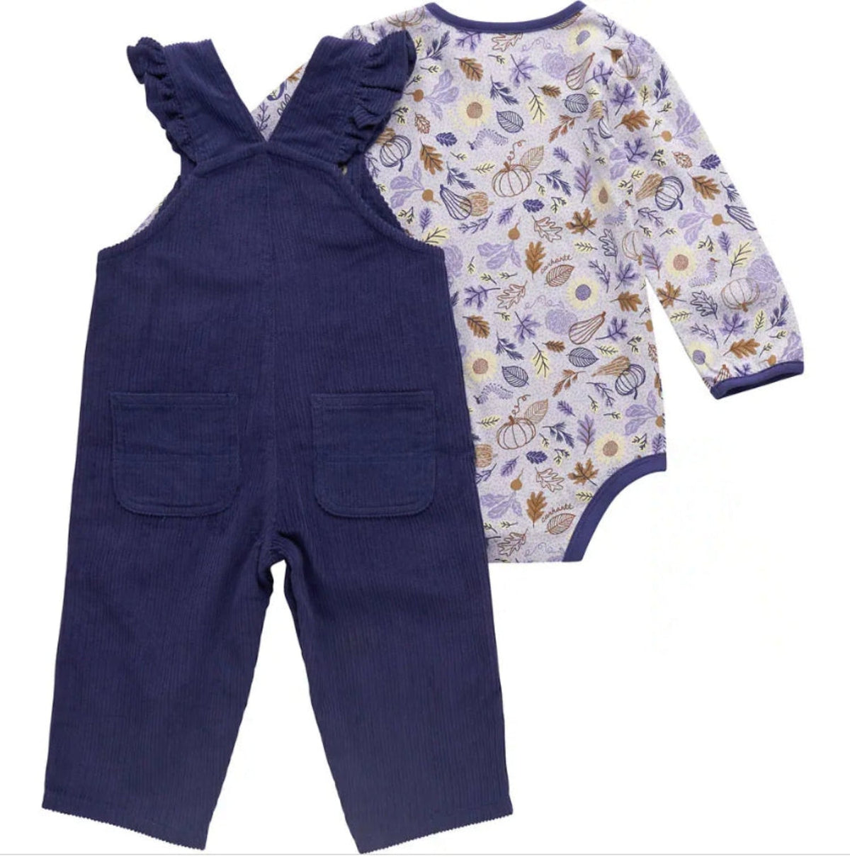 Carhartt Girls' Long Sleeve Bodysuit + Corduroy Overall Set Bibs & Overalls Carhartt