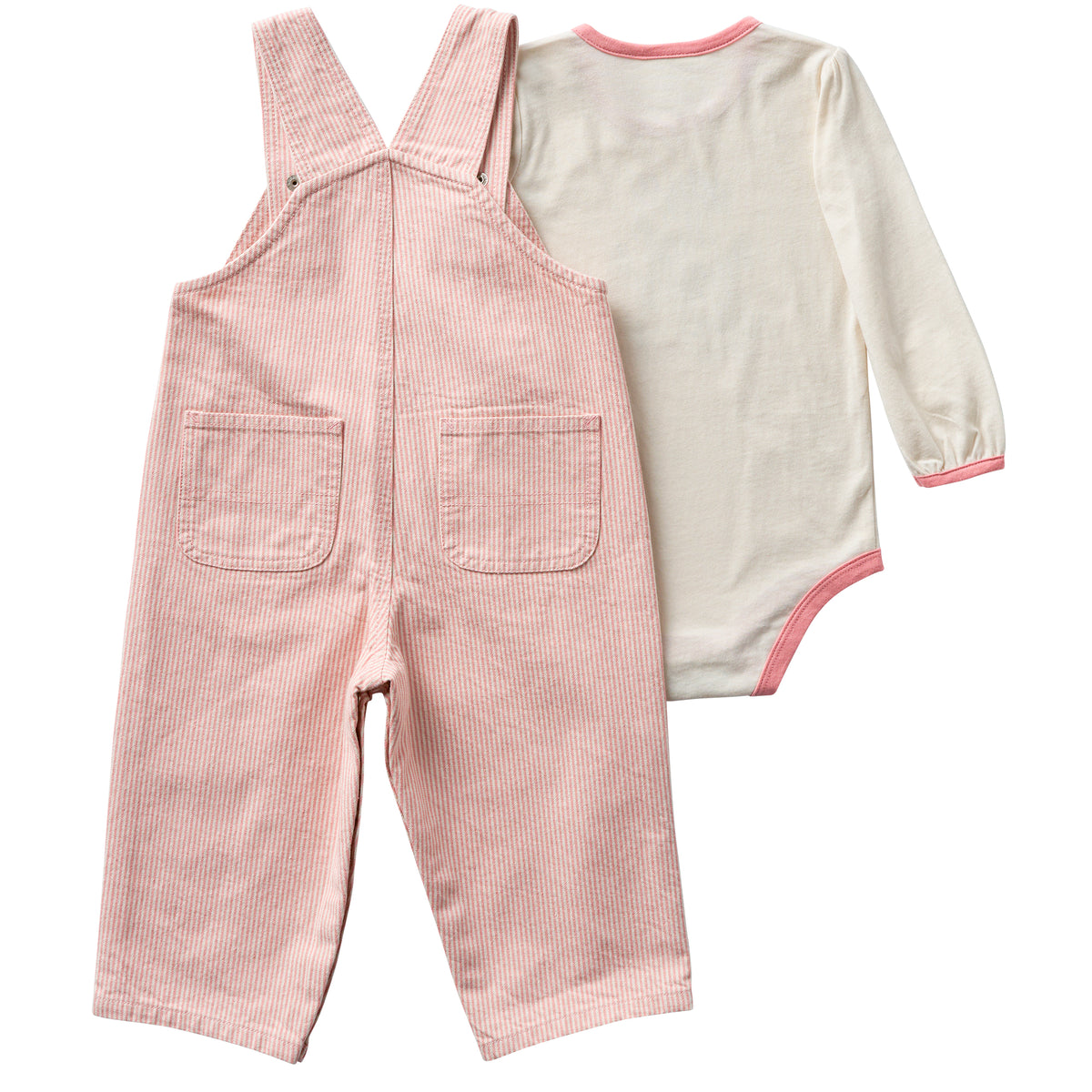 Carhartt Kids' Horse Graphic Long Sleeve Bodysuit + Overall Set