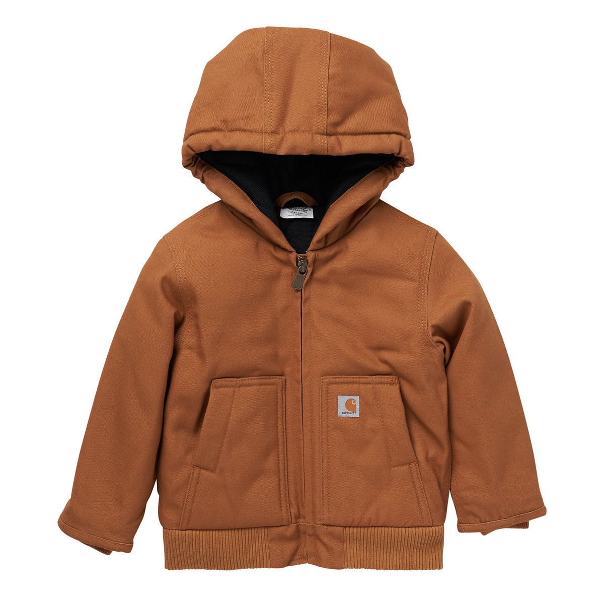 Carhartt Infant/Toddler Boys' Hooded Insulated Active Jacket Jackets & Coats Carhartt Carhartt Brown 12M Infant