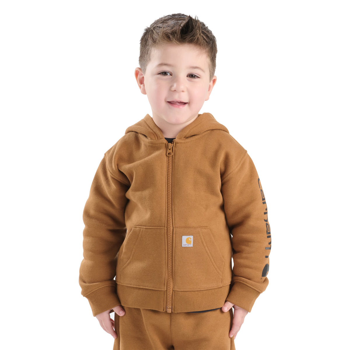 Carhartt Kids' Logo Sleeve Full-Zip Hoodie