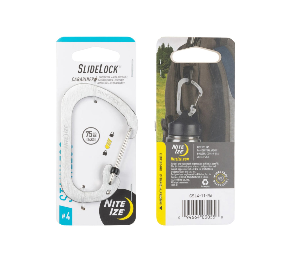 Nite Ize SlideLock® Stainless Steel Carabiner #4 - Work World - Workwear, Work Boots, Safety Gear