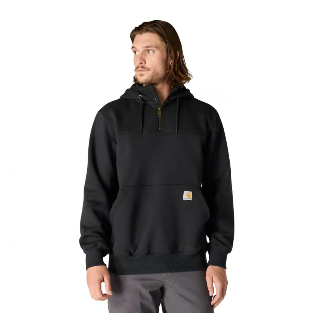Carhartt Men's Rain Defender® Loose Fit Heavyweight Quarter-Zip Sweatshirt Sweatshirts & Hoodies Carhartt Black 2XL Reg