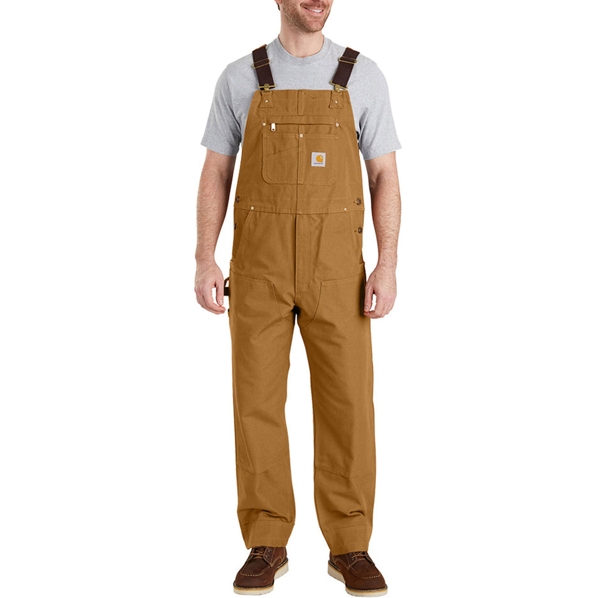 Carhartt Men&#39;s Duck Bib Overall_Carhartt Brown - Work World - Workwear, Work Boots, Safety Gear