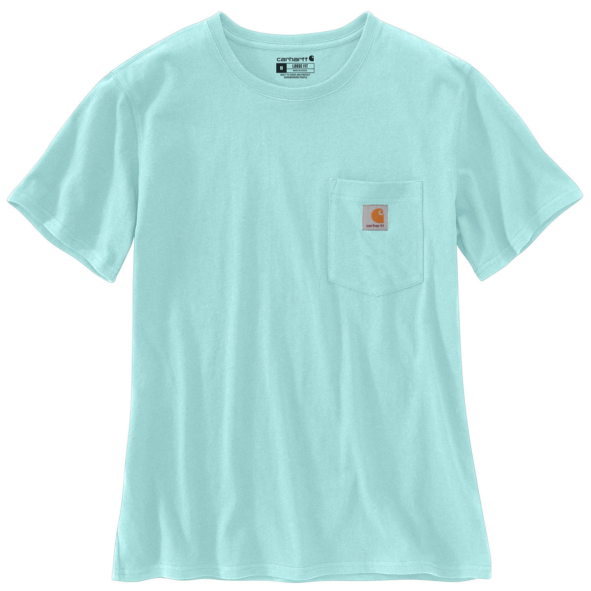 Carhartt Women&#39;s Short Sleeve Pocket T-Shirt_Pastel Turquoise - Work World - Workwear, Work Boots, Safety Gear