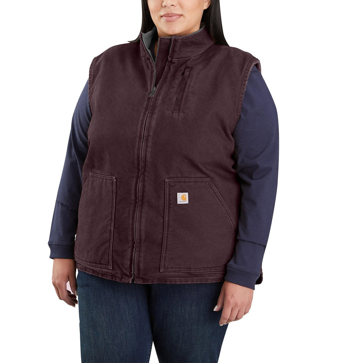 Carhartt Women's Washed Duck Mock Neck Vest Vests Carhartt