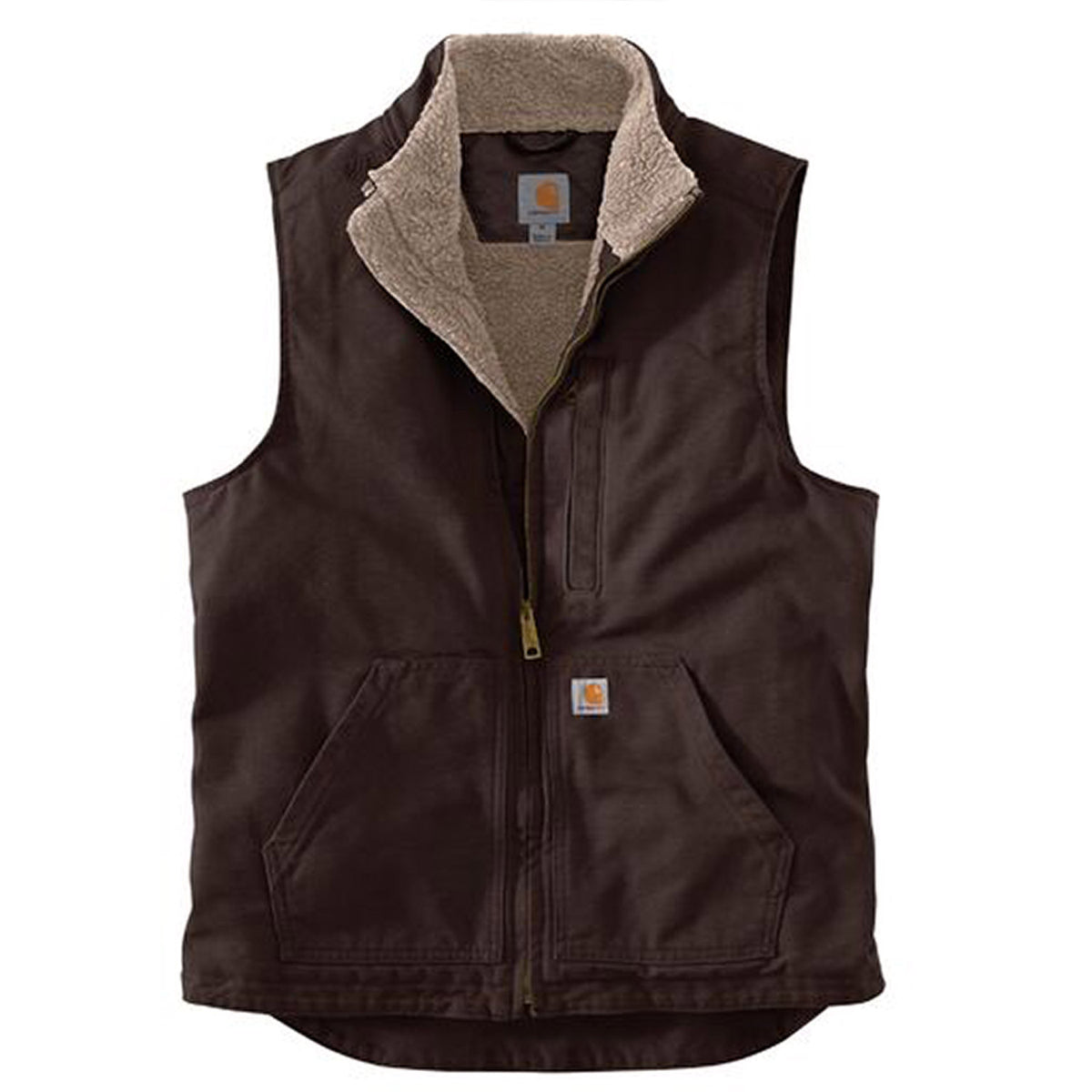 Carhartt Men&#39;s Washed Duck Mock Neck Vest - Work World - Workwear, Work Boots, Safety Gear