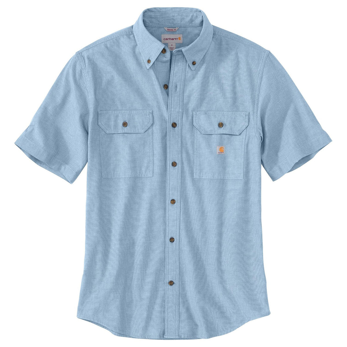 Carhartt Men's Loose Fit Midweight Chambray Short Sleeve Shirt Work Shirts Carhartt