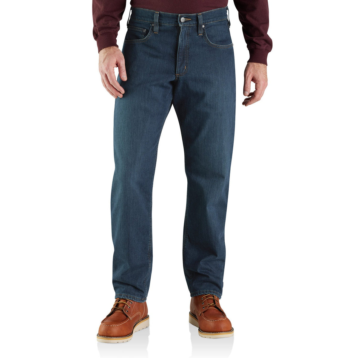 Carhartt Men's Rugged Flex® Relaxed Fit Fleece-Lined 5-Pocket Jean Pants Carhartt Rapids 30 30 Inseam