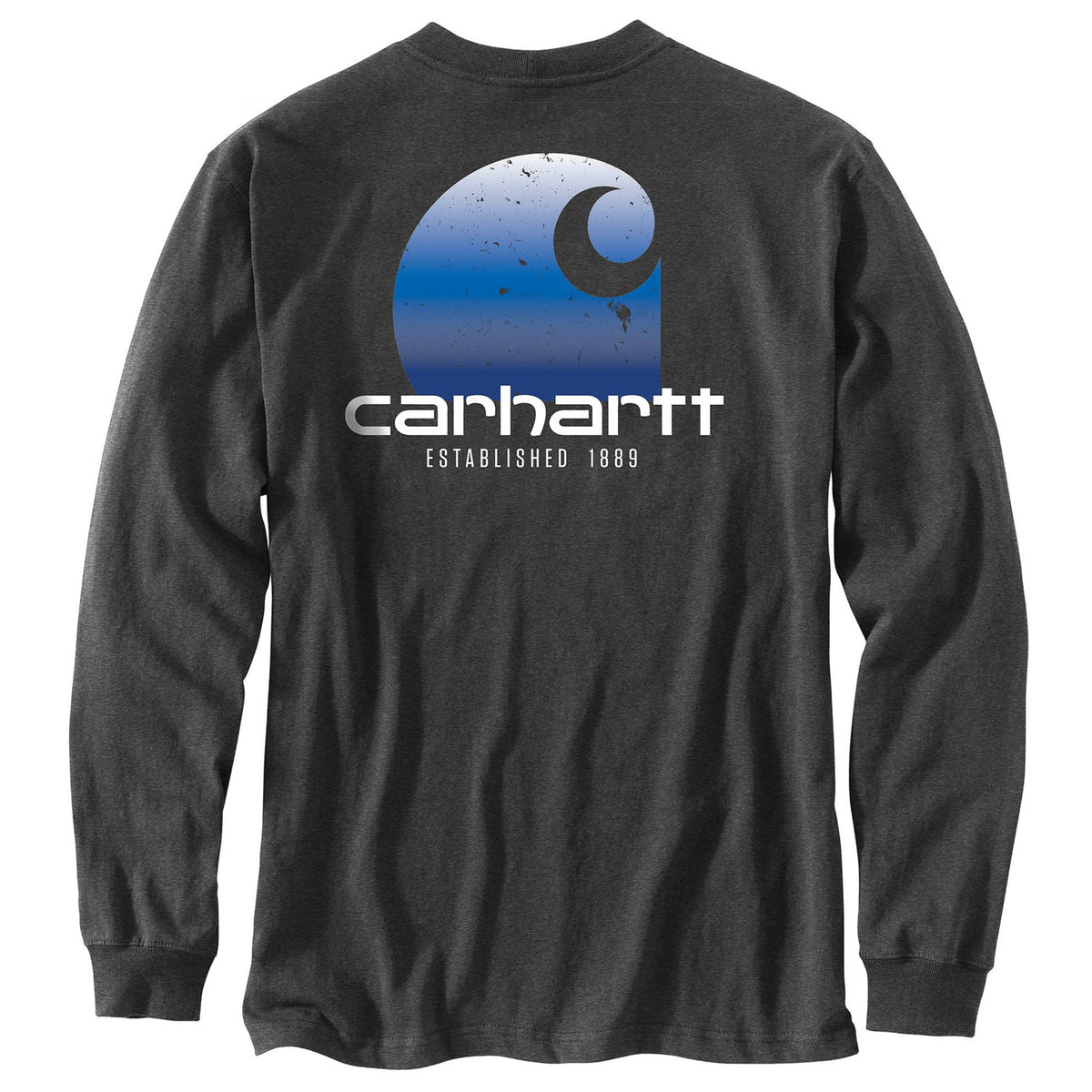 Carhartt Men's Relaxed Fit Heavyweight Pocket "C" Graphic Long Sleeve T-Shirt Long Sleeve T-Shirts Carhartt Carbon Heather 2XL Reg