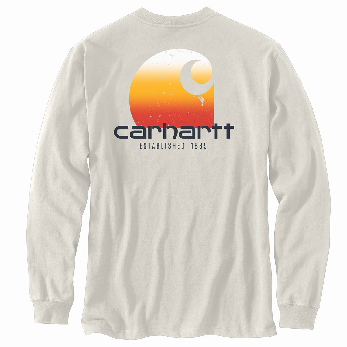 Carhartt Men's Relaxed Fit Heavyweight Pocket "C" Graphic Long Sleeve T-Shirt Long Sleeve T-Shirts Carhartt Malt 2XL Reg