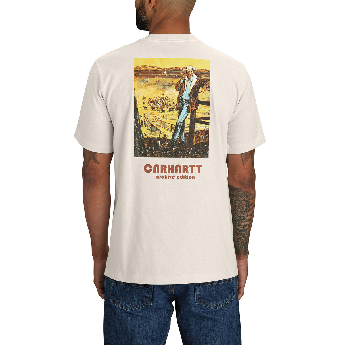 Carhartt Men&#39;s Relaxed Fit Heavyweight Farm Graphic Pocket T-Shirt - Work World - Workwear, Work Boots, Safety Gear