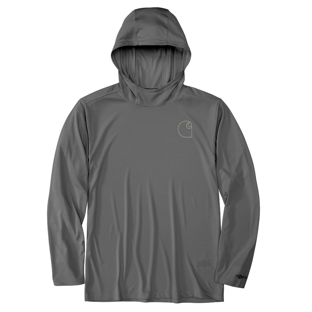 Carhartt Men's Force Sun Defender Hooded Logo Long Sleeve T-Shirt Long Sleeve T-Shirts Carhartt
