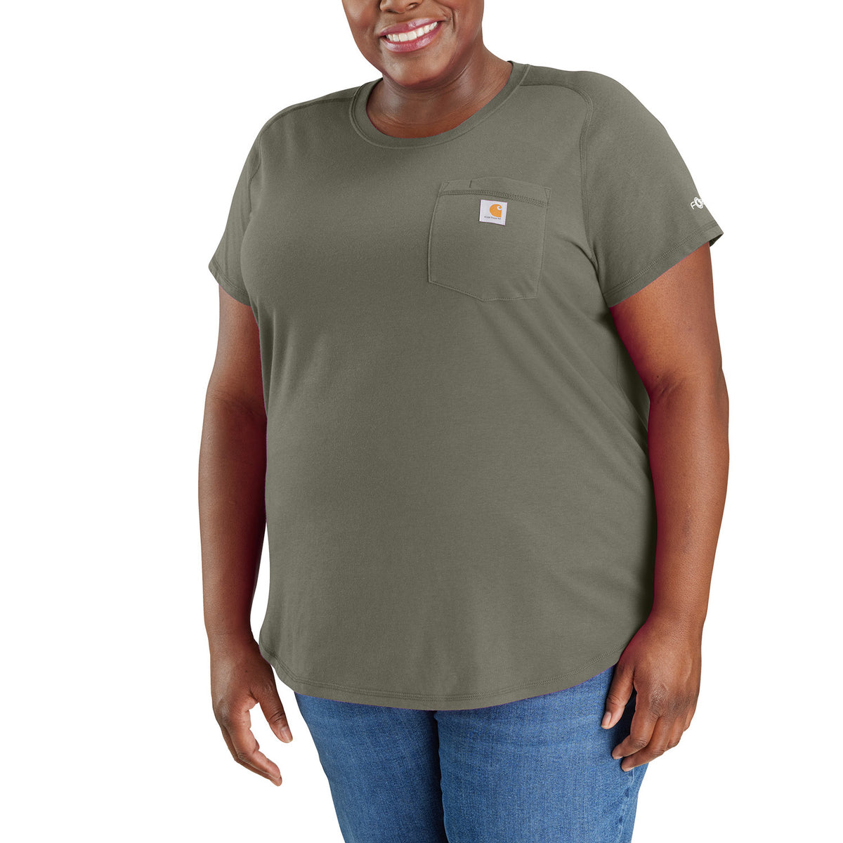 Carhartt Women&#39;s Force® Relaxed Fit Midweight Pocket T-Shirt - Work World - Workwear, Work Boots, Safety Gear