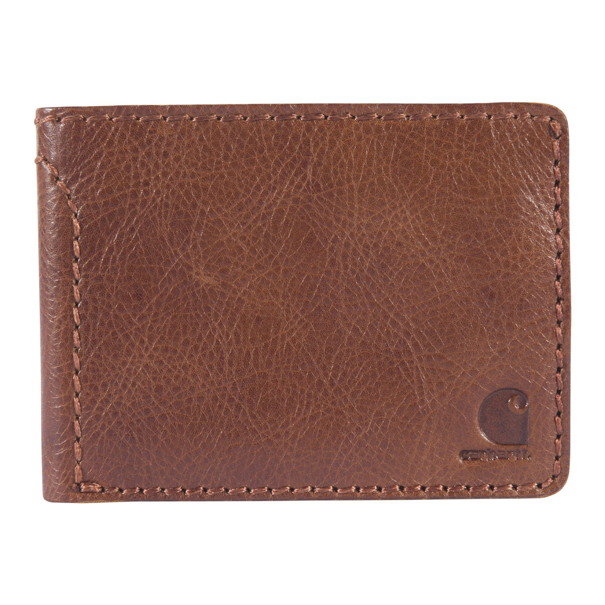 Carhartt Men's Patina Leather Bifold Wallet Wallets Carhartt Brown OS