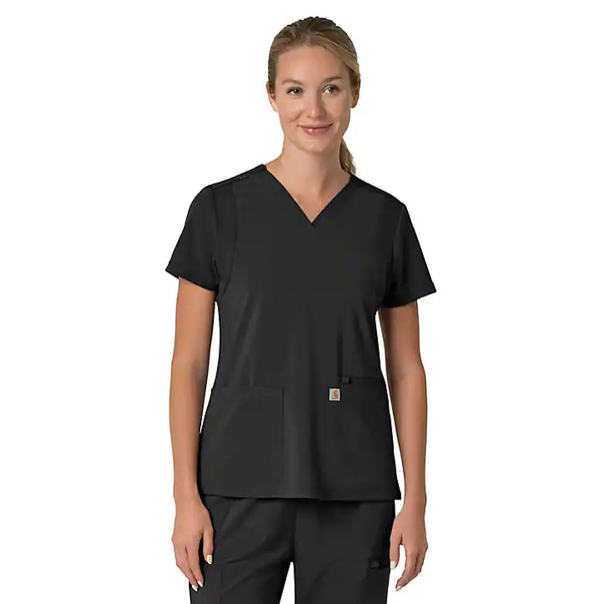 Carhartt Women&#39;s Force Flex Panel V-Neck Scrub Top - Work World - Workwear, Work Boots, Safety Gear