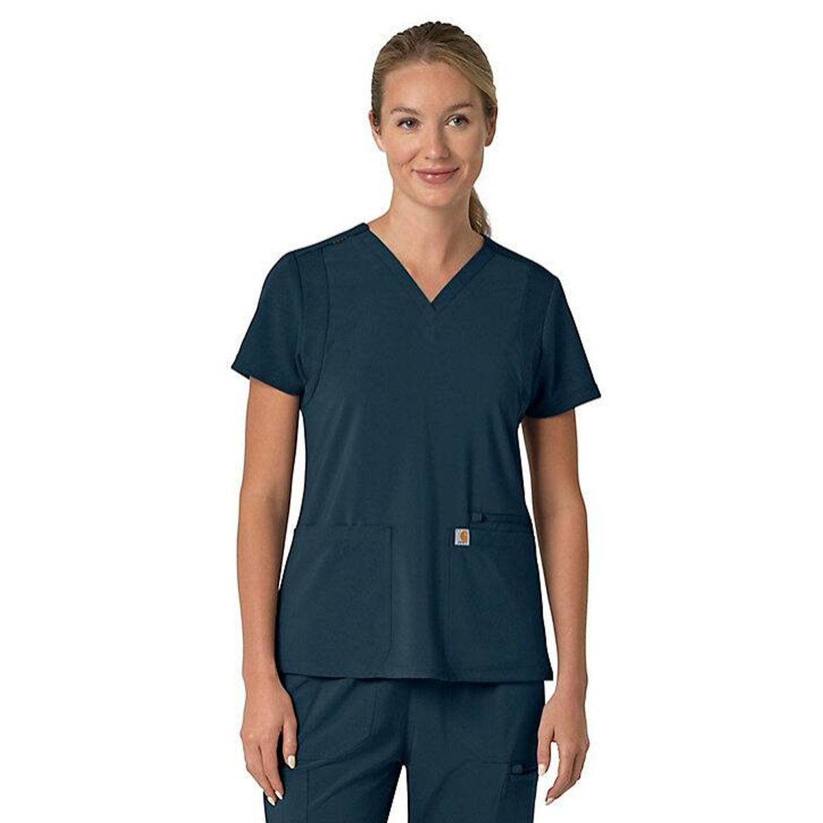 Carhartt Women&#39;s Force Flex Panel V-Neck Scrub Top - Work World - Workwear, Work Boots, Safety Gear