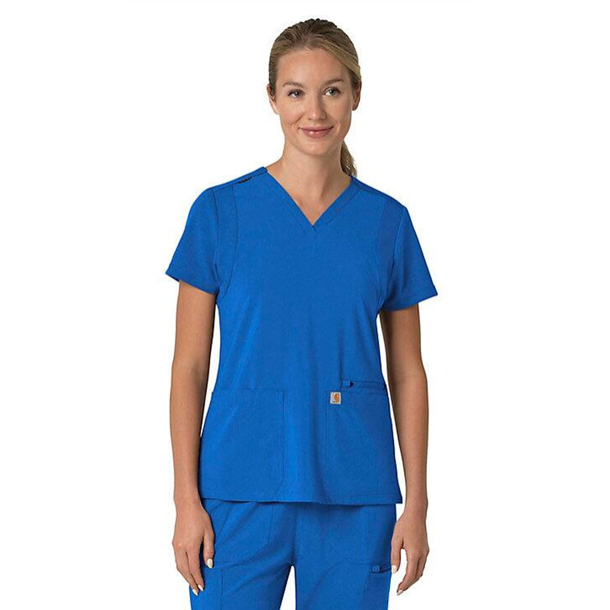 Carhartt Women&#39;s Force Flex Panel V-Neck Scrub Top - Work World - Workwear, Work Boots, Safety Gear