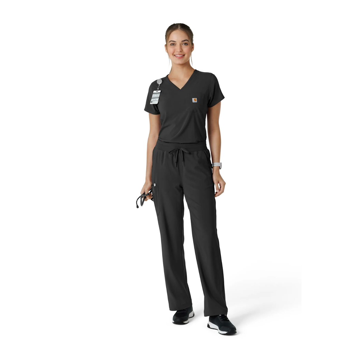 Carhartt Women's Force Cross Flex Tuck-In Scrub Top Scrubs Carhartt