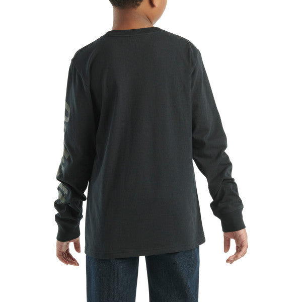 Carhartt Boys&#39; Camo Chest Pocket Logo Long Sleeve T-Shirt - Work World - Workwear, Work Boots, Safety Gear