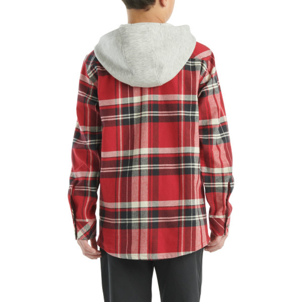 Carhartt Boys&#39; Long Sleeve Flannel Button-Front Hooded Shirt - Work World - Workwear, Work Boots, Safety Gear