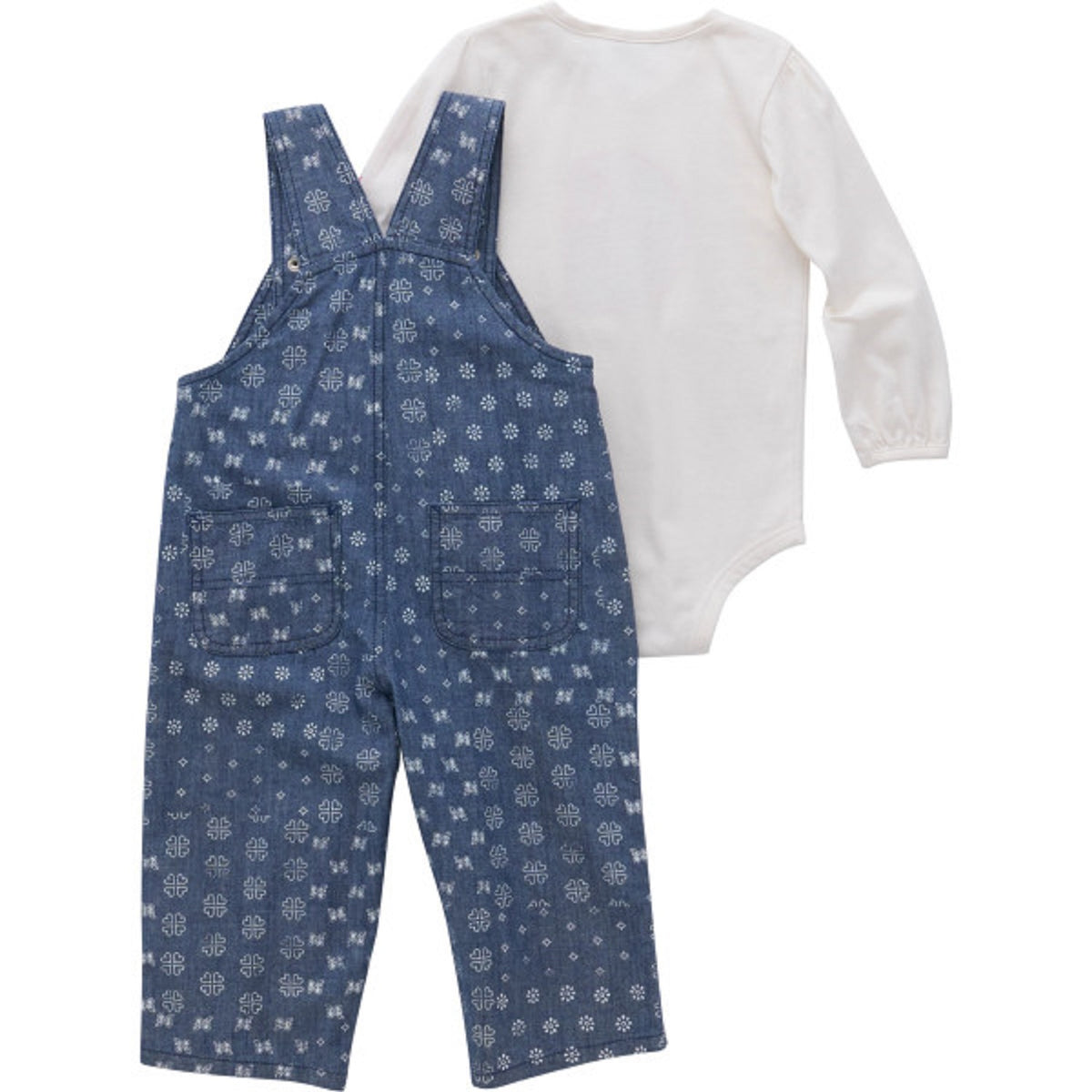 Carhartt Infant Girls&#39; Long Sleeve Bodysuit &amp; Chambray Overall Set - Work World - Workwear, Work Boots, Safety Gear