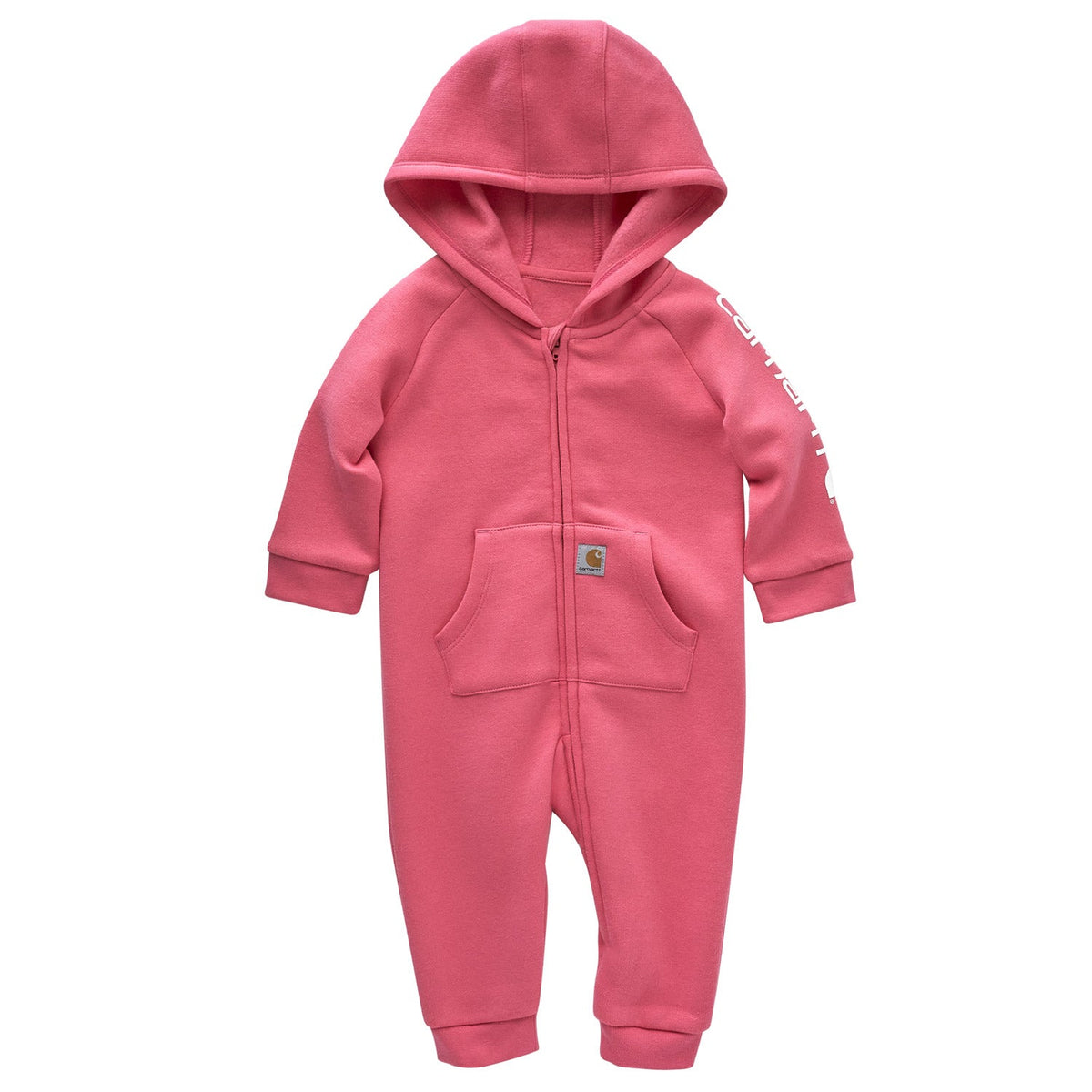 Carhartt Kids Fleece Zip-Front Long Sleeve Coverall Bibs & Overalls Carhartt Pink Lemonade 12M Infant