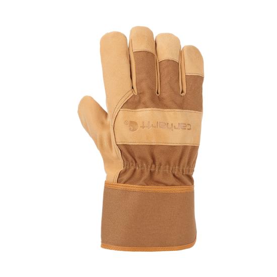 Carhartt Men's Duck Synthetic Leather Safety Cuff Glove Gloves Carhartt Brown 2XL
